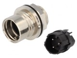 Conector Circular Soclu Tată 3 PIN Buccaneer 6000 Nichelat