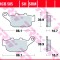 Set placute frana spate TRW MCB585 - Honda CB-CBR-VFR 250-400 - Dominator - Transalp - 750 Africa Twin - Triumph - Yamaha XJ6 Diversion
