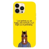 Husa compatibila cu Apple iPhone 14 Plus model BoJack Horseman Quote, Silicon, TPU, Viceversa, Transparent, Carcasa
