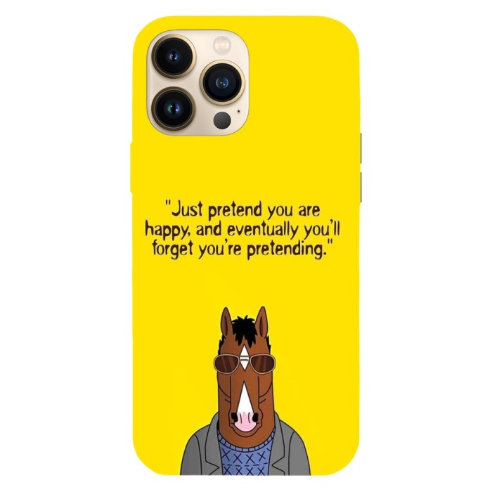 Husa compatibila cu Apple iPhone 14 Pro Max model BoJack Horseman Quote, Silicon, TPU, Viceversa