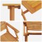 Set Bistro Pliabil 3 buc. Maro Lemn Solid de Acacia - 7