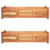 Cumpara ieftin Straturi inaltate de gradina, 2 buc, 100x30x25 cm, lemn acacia