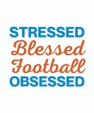 Cumpara ieftin Sticker decorativ, Football, Albastru, 71 cm, 4979ST, Oem