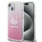 Husa pentru iPhone 15 - Hello Kitty Hardcase IML Gradient Electrop Kitty Head (HKHCP15SHDGKEP) - Pink