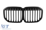 Grile de rinichi cu nervuri unice, mat negru, potrivite pentru BMW X7 G07 2018-2022 Performance AutoTuning