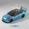 Boxa Bluetooth Portabilă J-iPOK P338T &ndash; Design Mașină Sport, LED, FM, 10W &ndash; Albastru Metalic