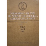 Al. Graur - Memoriile sectiei de stiinte filologice, literatura si arte, seria IV, tomul VII (Editia: 1985)