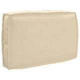 vidaXL Pernă pentru spătar din paleți cu pernă Bej 60 x 40 x 12 cm