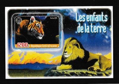 R. Centrafricana - FELINE - BL - MNH foto