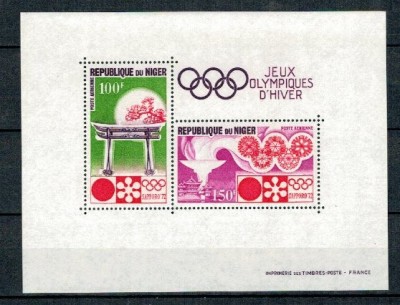 Niger 1972 - Jocurile Olimpice de iarna, sport, bloc neuzat foto