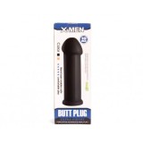 Dildo Anal Uriaș X-MEN 25cm cu Ventuză, Negru, PVC, Realist, pentru Bărbați și Femei