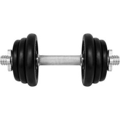 Gantera - 12 Kg, Set 6 Discuri, Negru-Argintiu Ultimate FactoryBikes