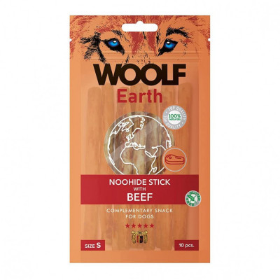 Woolf Dog Earth NOOHIDE S Bastonațe cu Vită 90 g foto