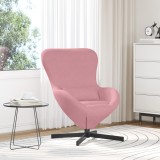 vidaXL Scaun tip ou, roz, catifea