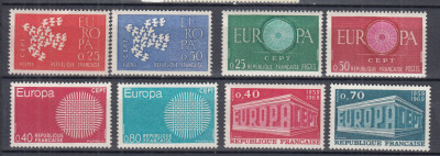 FRANTA 1960/1961/1969/1970 EUROPA CEPT SERII MNH foto