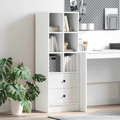 Bufet cu sertar Alb 45.5 x 34 x 127 cm Lemn compozit foto