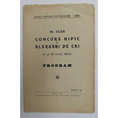 AL 3 - LEA CONCURS HIPIC SI ALERGARI DE CAI - PROGRAM , 15 si 16 IUNIE 1924