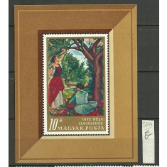 Ungaria 1967 - Pictura (III), arta, colita neuzata