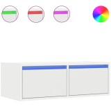 Cumpara ieftin Dulap TV cu lumini LED alb 75x35,5x25 cm