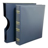 Album cu casetă LUX, piele ecologică &ndash; GRANDE standard A4 , culoare albastră