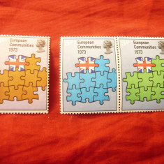 Serie Marea Britanie 1973 - Puzzle - Comunitatea Europeana , 3 valori