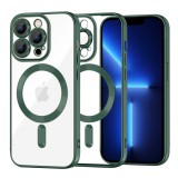 Husa premium iPhone 13 Pro Max Techsuit Luxury Crystal MagSafe, verde inchis