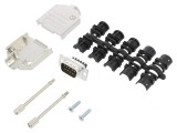 Conector D-Sub 9-Pin Tată Drept cu Şuruburi Gold Flash pe Cablu