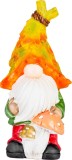 Decoratiune MagicHome Nature, pitic cu ciuperci, polyresin, 10x8x19,3 cm