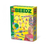 Set 1200 Margele de calcat cu accesorii incluse,tematica Bijuterii cu diamant,+ 5 ani, SES Creative