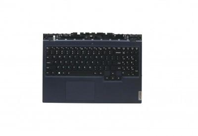 Carcasa superioara cu tastatura palmrest Laptop, Lenovo, Legion 5-15ACH6H Type 82JU, 5CB1C74837, iluminata, layout US foto