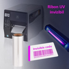 Ribon UV invizibil Magenta pentru imprimante termice, latime 110 mm, diametru 25 mm foto