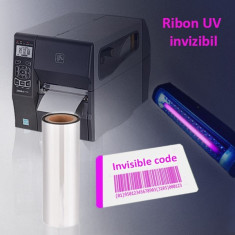 Ribon UV invizibil Magenta pentru imprimante termice, latime 110 mm, diametru 25 mm