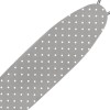 Husa Masa Calcat 140x50cm Gri cu Buline Bumbac, Șnur Fixare. Husa Lavabila
