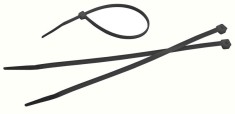 Colier din nailon pentru cabluri 7,6x370 mm negru, 100 buc, foto