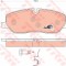 Set placute frana,frana disc LAND ROVER DISCOVERY III (LA, TAA) (2004 - 2009) TRW GDB1631