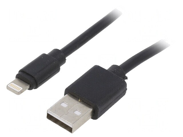 Cablu USB 2.0 Lightning 3m Negru