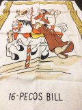 * Prosop cowboy Pecos Bill, Walt Disney Productions 1965, vintage, 80x50cm