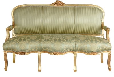 Sofa baroc Marie Antoinette din lemn masiv auriu CAT361A43 foto