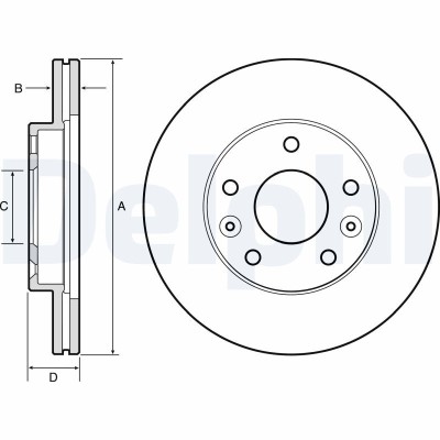 DELPHI BG4455 Disc frana foto