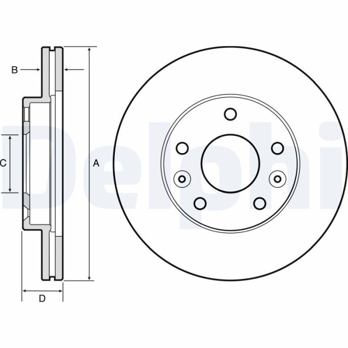 DELPHI BG4455 Disc frana