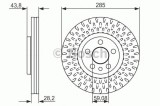 Disc frana PEUGEOT EXPERT platou / sasiu (223) (1995 - 2016) BOSCH 0 986 479 114