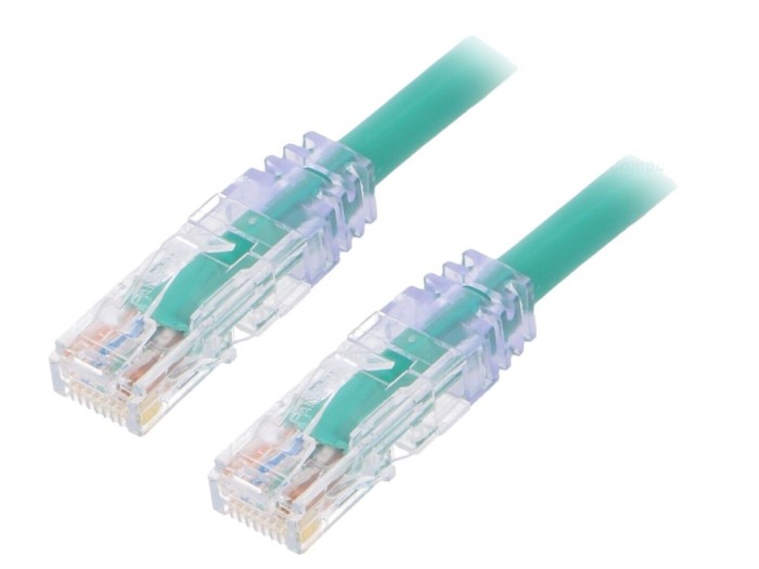 Patch cord U/UTP Cat6a 0,5m Verde