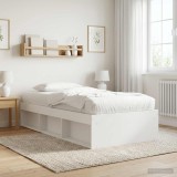 Cumpara ieftin Cadru de pat cu depozitare Alb 80 x 200 cm Lemn prelucrat