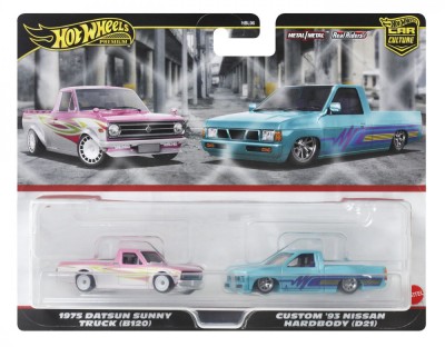 HOT WHEELS PREMIUM SET 2 MASINUTE METALICE DATSUN SUNNY TRUCK SI NISSAN HARDBODY SCARA 1:64 SuperHeroes ToysZone foto