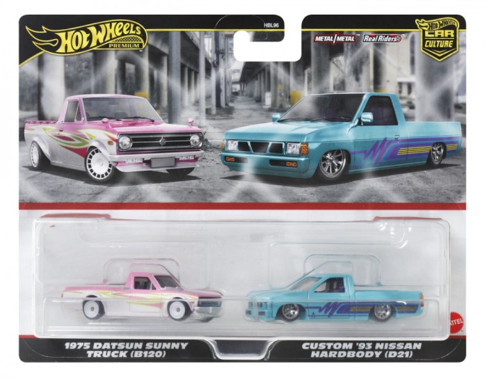 HOT WHEELS PREMIUM SET 2 MASINUTE METALICE DATSUN SUNNY TRUCK SI NISSAN HARDBODY SCARA 1:64 SuperHeroes ToysZone