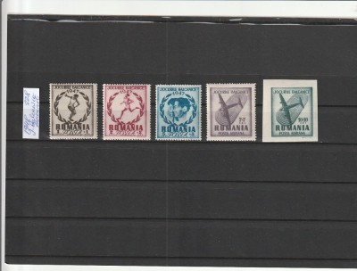 ROMANIA 1948 LP 228 JOCURILE BALCANICE SERIE MNH NESTAMPILATA foto