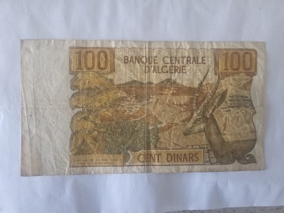 Algeria 100 Dinars 1970 foto