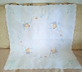 Fata de masa Vintage de Paste cu broderie mecanica