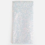 Husă tip săculeț cu glitter holografic pentru ochelari, albă, CMCLASS