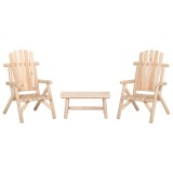 Set mobilier de grădină, 3 piese, lemn masiv de molid